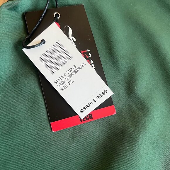 Track Suit Jacket Brand New with Tags 12 AM Nation Red Green Black 2XL - Picture 2 of 11